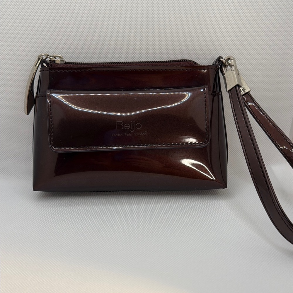 Beijo Y2K Patent Leather Mini Wristlet Handbag